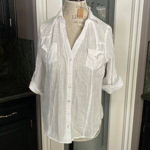Love Potion lightweight Cotton Button down shirt size MP
